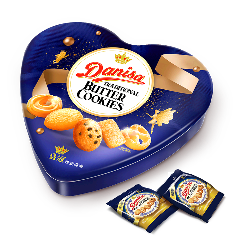 爱心装皇冠（Danisa）丹麦曲奇饼干缤纷装132克的价格走势及口感体验