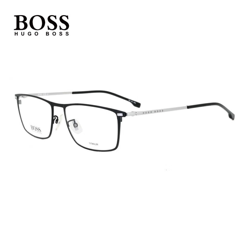 【预售】雨果博斯HUGOBOSS近视眼镜框架 男士钛合金眼镜架舒适时尚商务眼镜近视1239 003/17-57