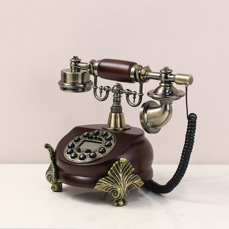 古董摆件古董电话 美式复古家居饰品欧式家用创意客厅古董摆设工 电话