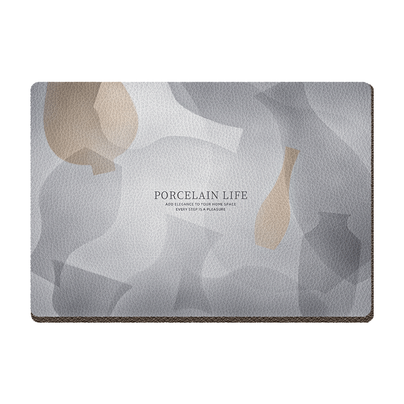 富居防水皮革入戶地墊玄關(guān)墊好打理進(jìn)門口防滑腳墊80*120cm瓷佑平安