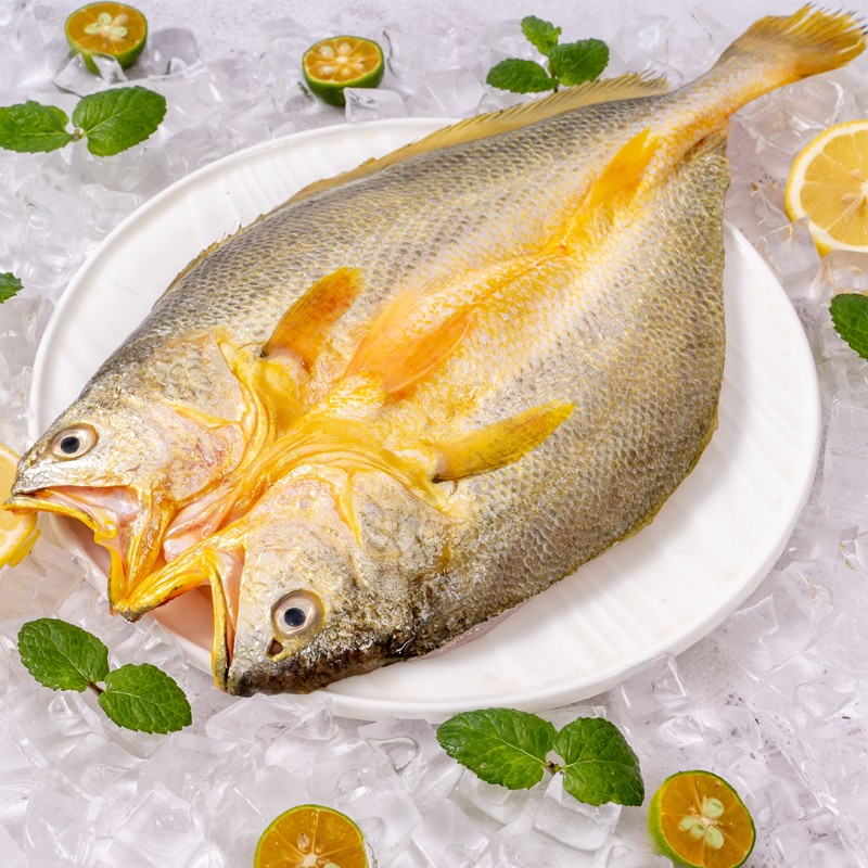 三都港调味黄鱼鲞3-5条 宁德大黄鱼生鲜海鲜黄花鱼冷冻烹饪鱼类食材海鱼 黄鱼鲞净重5条共1.75斤