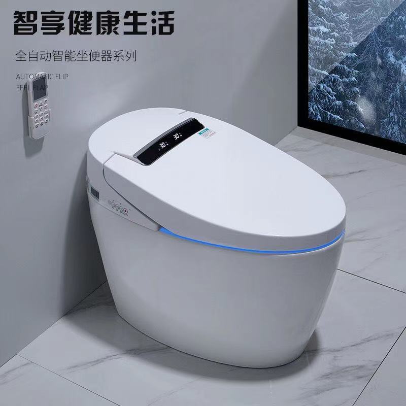 ai语音家用智能马桶一体全自动翻盖感应冲水冲洗烘干多功能坐便器的