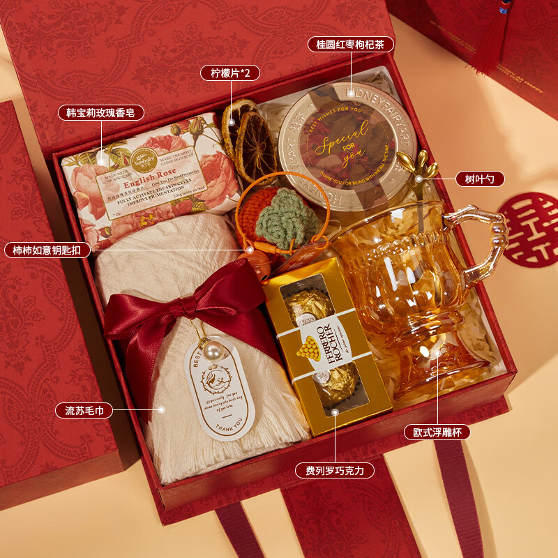 祥盛高级结婚伴手礼盒女伴娘的新娘高定喜茶婚宴宾客高档实用小众回礼
