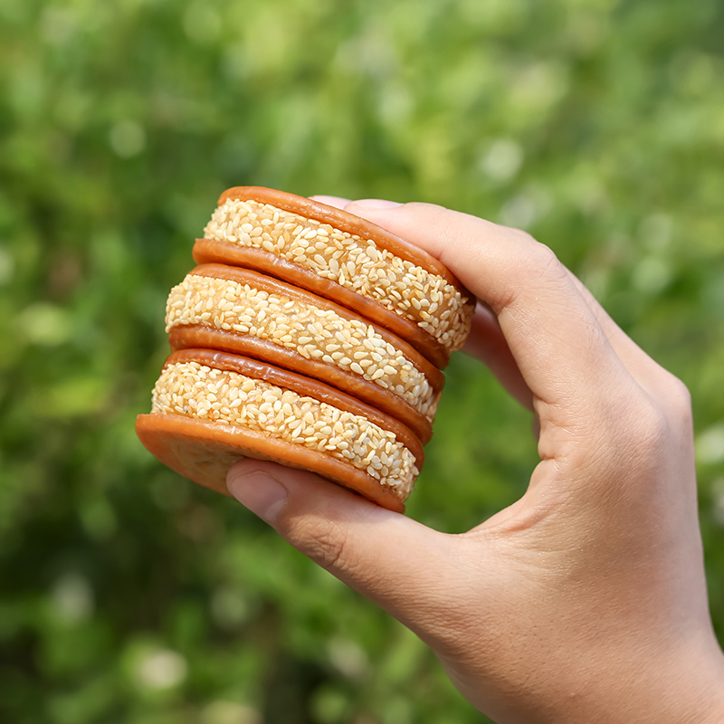 面包早餐板栗饼干红豆手工传统老式糕 原味绿豆饼500g【烘烤类糕点】