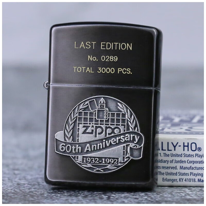 zippozippo防风打火机zippo1992年度机欧版60周年c92贴章限量3000收藏