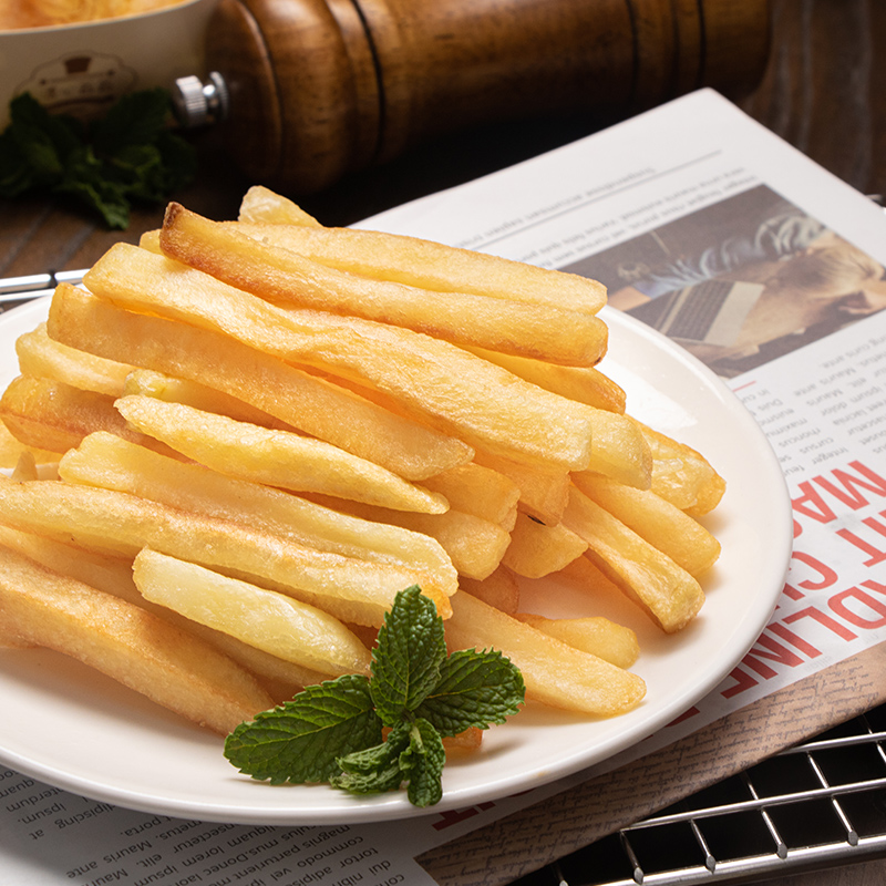 雪川胖薯38冷冻粗薯条2kg1袋原味国产薯条方便速食菜早餐午餐晚餐夜宵