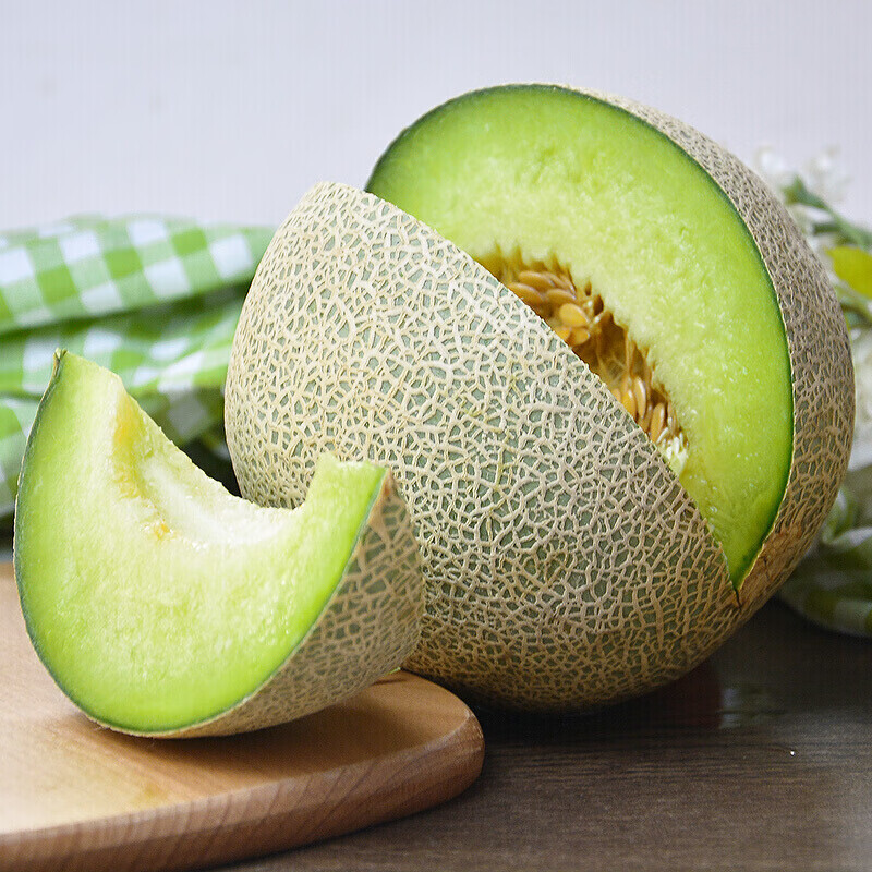 皓谦玫珑瓜网纹瓜蜜瓜 哈密瓜新鲜水果甜瓜 1个装