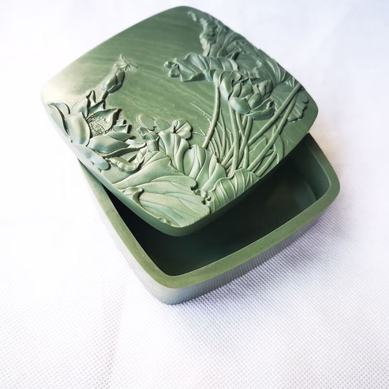 阡囤 砚台 松花砚 正宗老坑松花砚 墨海 笔掭 抄经 松花石砚 大石盒砚