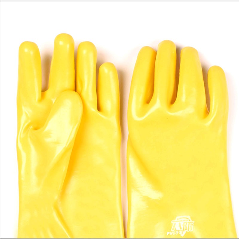 全浸塑杀鱼橡胶止滑劳保手套加厚耐用防刺防水防滑防油工业胶手套