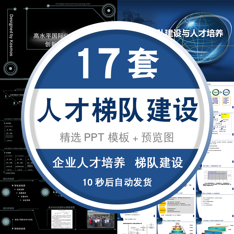 ppt模板电子商务人才储备选用育留人力资源公司人才梯队建设模版 标准