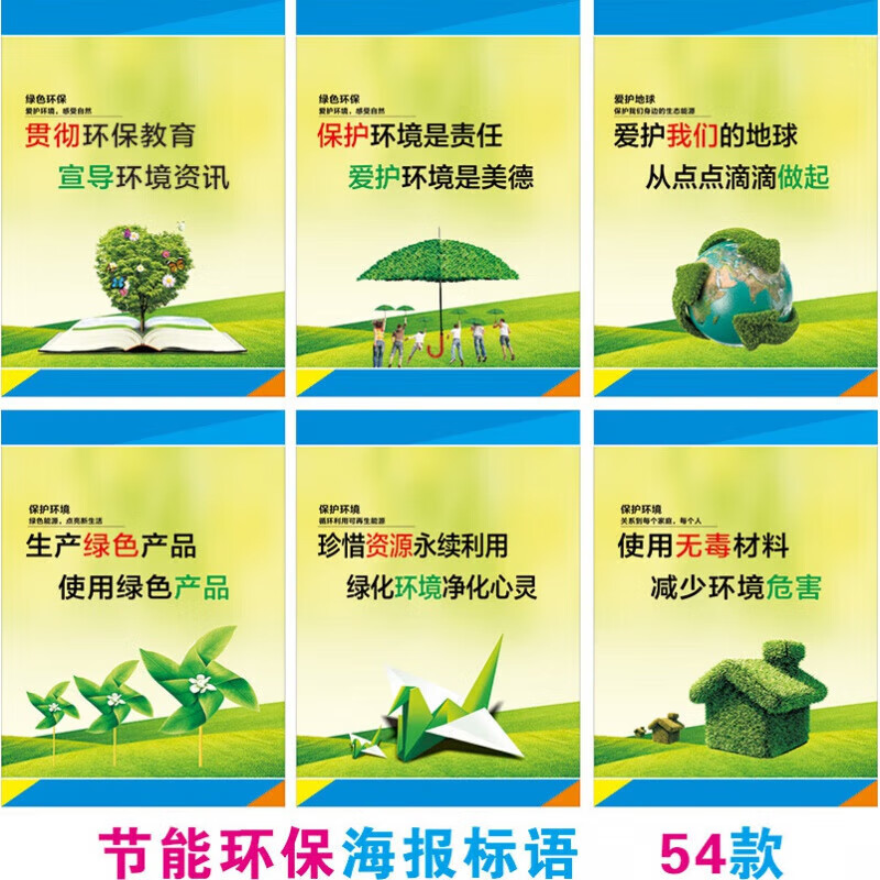 诺度2023年节能环保周主题宣传海报绿色健康减排标语挂图低碳知识墙贴