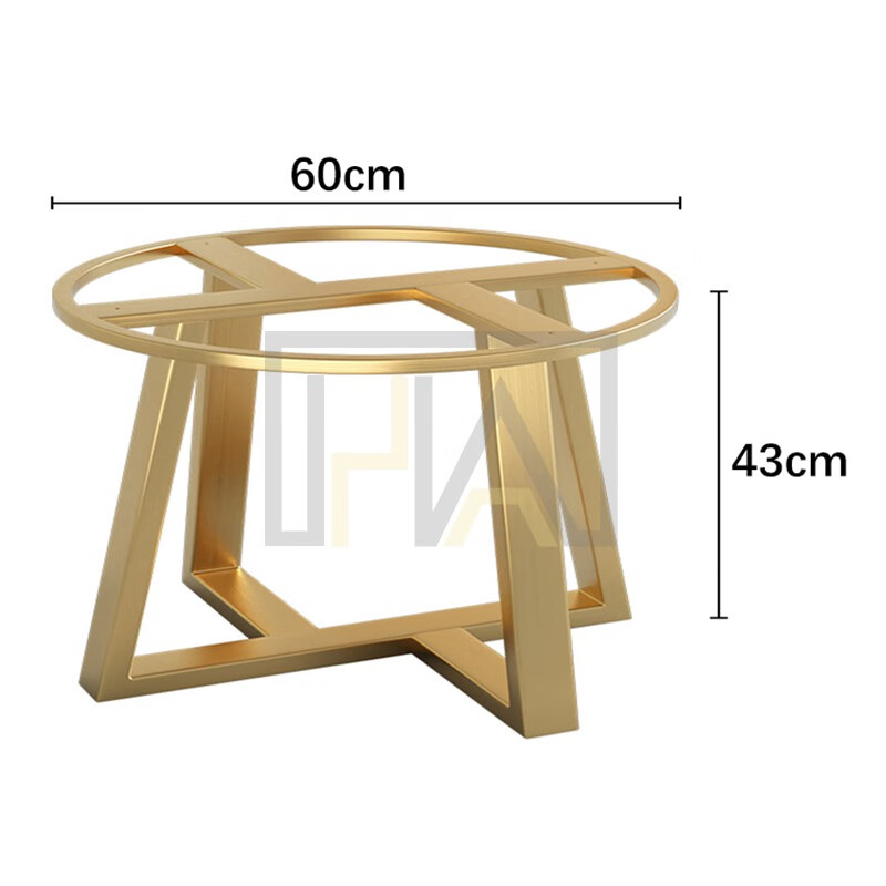 乐晨诗丽轻奢岩板圆桌腿支架大理石餐桌脚支架底座客厅小茶几定制金属