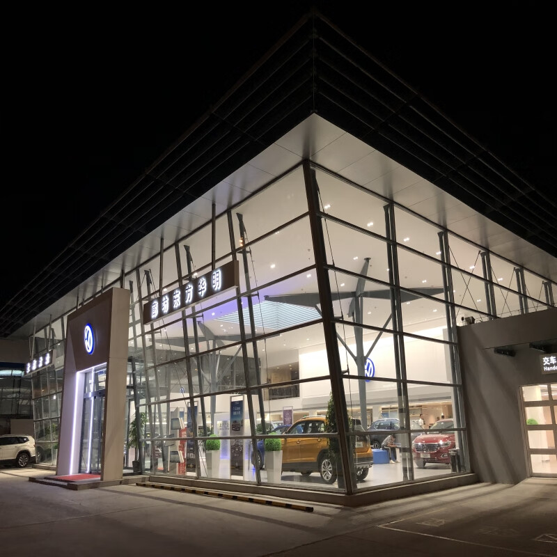 扑哩扑剌汽车4s店展厅cob灯具嵌入式方形单头双头射灯led筒灯 配置cob