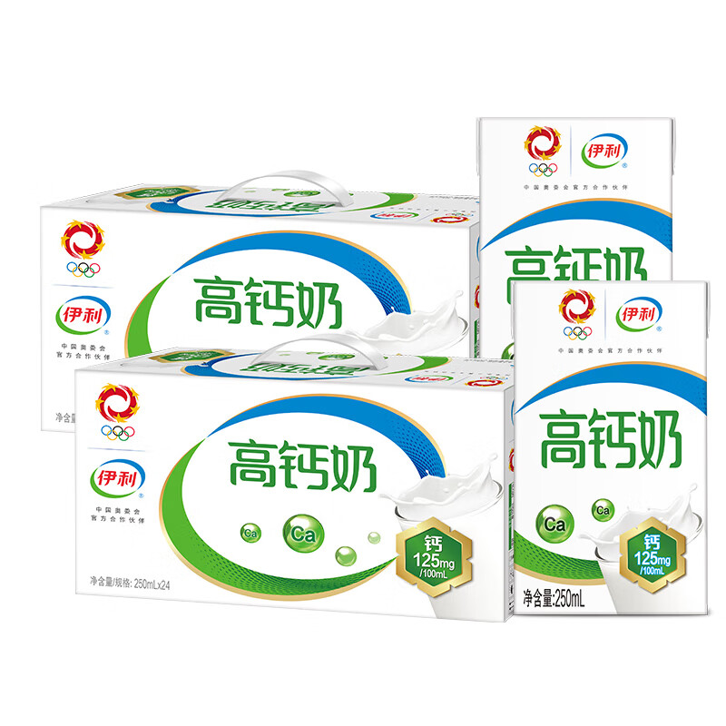 伊利 高钙奶 多多钙质 更好营养 250ml*24盒*2提怎么看?