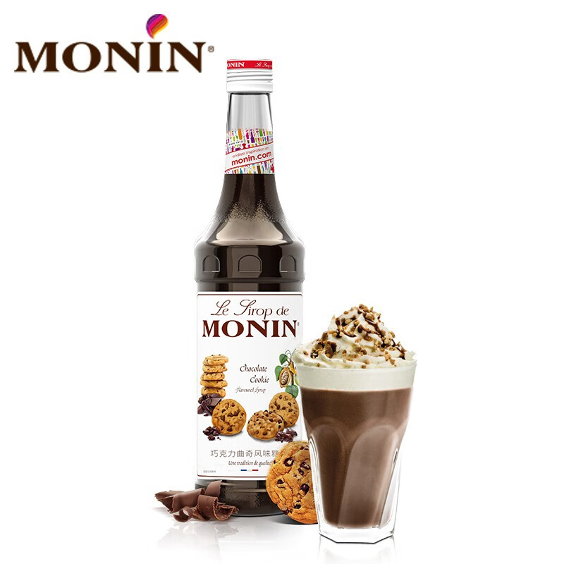 莫林（MONIN）巧克力曲奇风味糖浆玻璃瓶装700ml咖啡伴侣鸡尾酒奶茶饮料糖浆 巧克力曲奇风味糖浆 700ml