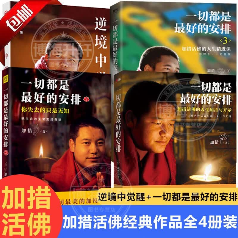 【官方正版】一切都是最好的安排+逆境中觉醒全册 加措活佛作品集 西藏 生死书索甲仁波切佛学入门书次第花开八万四千问正能量人生哲理哲学心理学佛教宗教书籍 【全4册】一切都是最好的安排+逆境中觉醒属于什么档次？