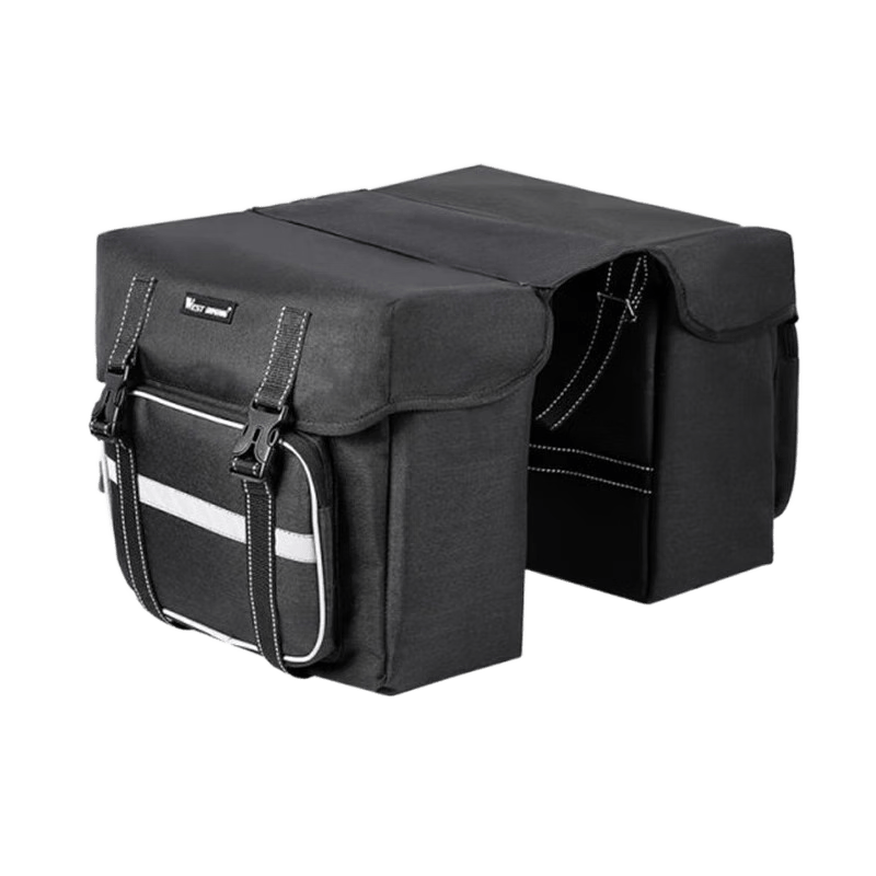 西騎者（WestBiking）自行車包尾包馱包山地車后貨架包戶外騎行裝備防水大容量駝包 升級款黑色帶防水罩-30L