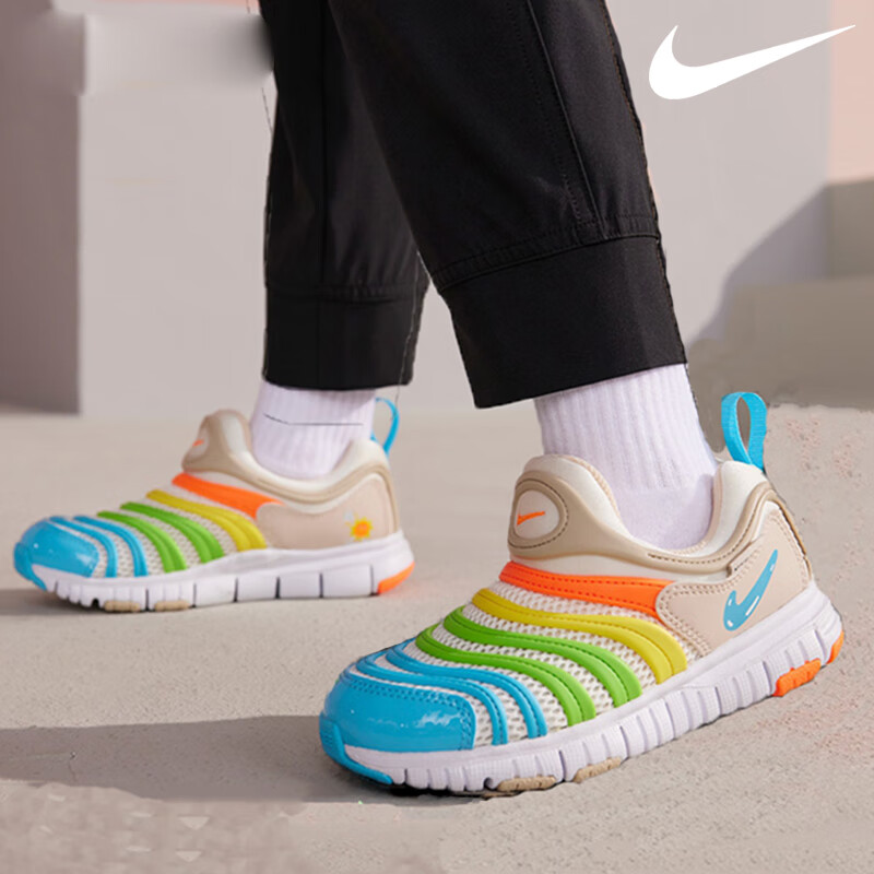 耐克(nike)官网男童女童运动鞋 dynamo free毛毛虫鞋一脚穿防滑耐磨