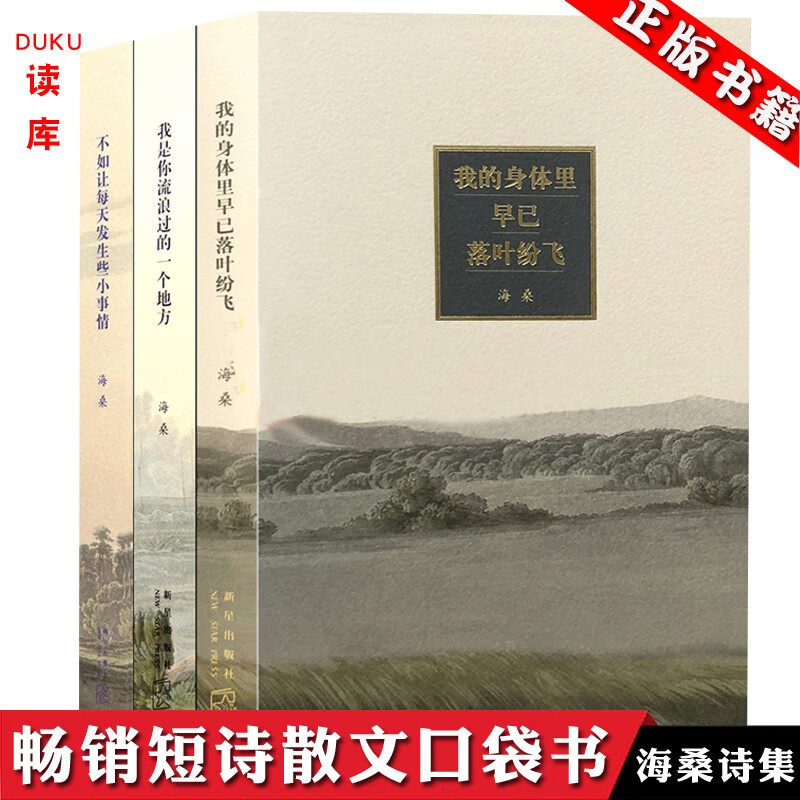 正版下单减5 海桑的诗集全3册:我是你流浪过的一个地方 不如让每天