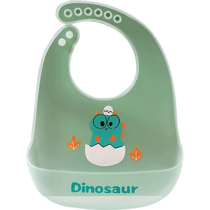 COOKSS婴儿围兜宝宝吃饭饭兜儿童硅胶围嘴防水立体吃饭兜口水巾t