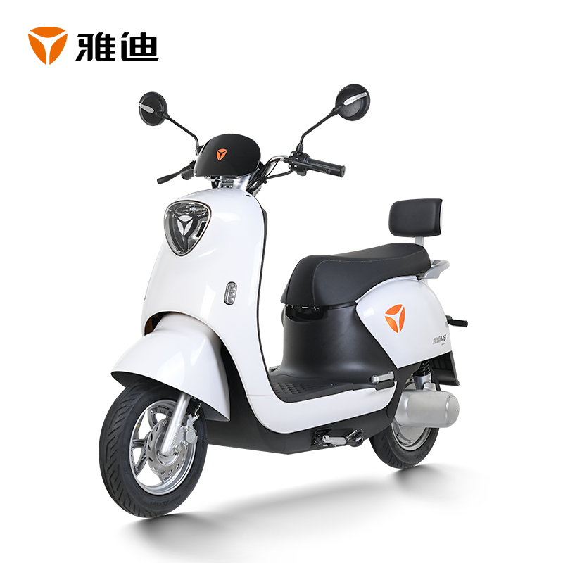 雅迪m6-门店自提 白色靠背版/72v23a