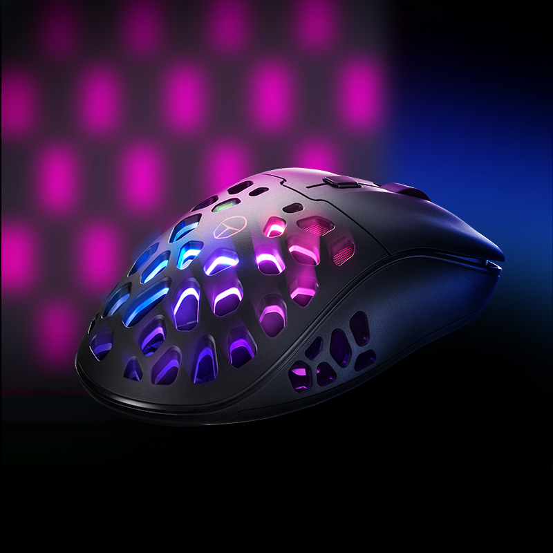 雷神（ThundeRobot）幻鲨无线双模游戏鼠标ML501 16000DPI  RGB幻彩灯效 洞洞鼠标 