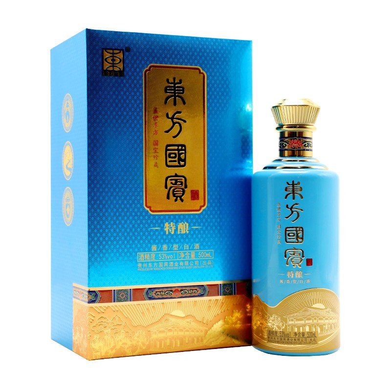 東方國賓东方国宾 贵州茅台镇酱酒核心产区 53度 酱香型 白酒 500ml