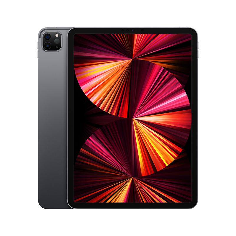 官方Apple iPad Pro 11英寸平板电脑 2021年新款(128G WLAN版/M1芯片Liquid视网膜屏/MHQR3CH/A) 深空灰色