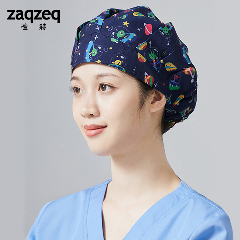 檀赫(zaqzeq)医生工作帽手术室帽子女家居厨师帽包头帽食品卫生帽美容