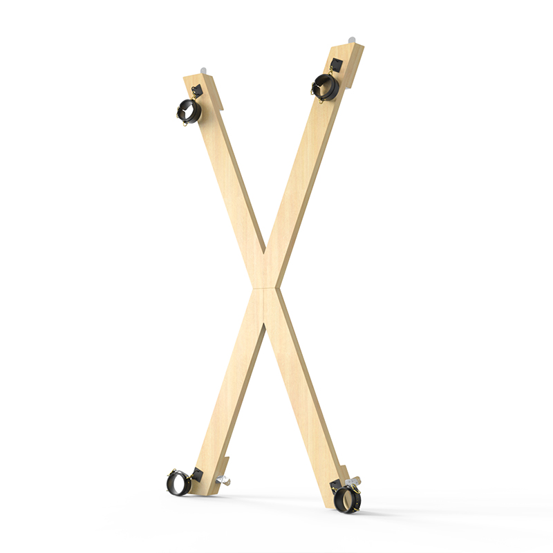 情趣用品高级性用品圣安德烈十字架x型架 原木( 房趣高质量sm套装)