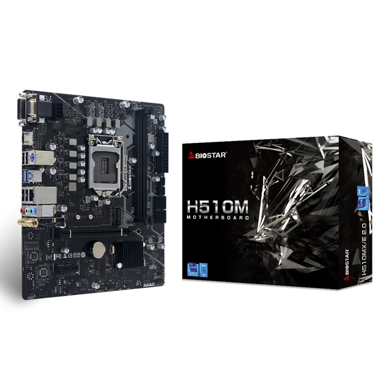 映泰(BIOSTAR)H510MX/E主板带WIFI网卡支持CPU 11400F/10400F/G6400（Intel H510/LGA 1200）