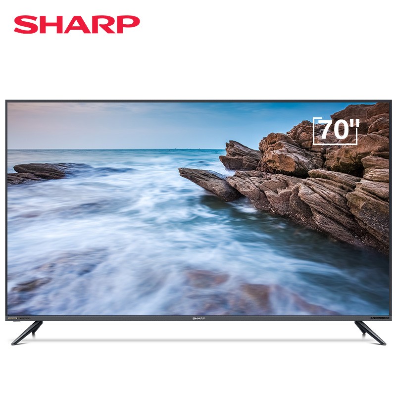 夏普（SHARP）4T-M70M6DA 70英寸 日本原装面板 4K超高清杜比音效安卓投屏 智能平板液晶超薄 音乐电视 