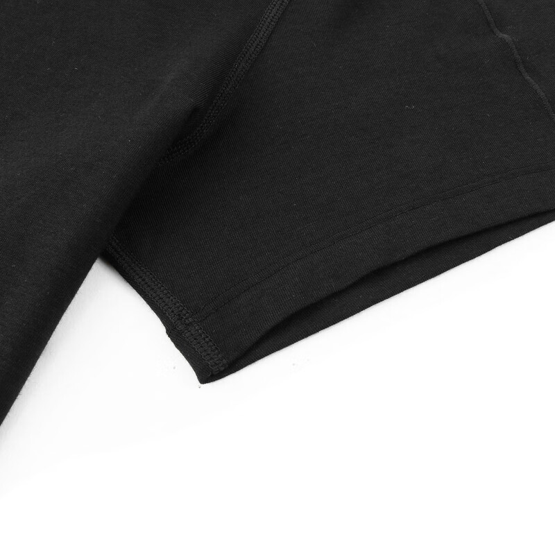 汉麻世家(HANP)男士圆领打底衫棉汉麻粘胶柔软舒适透气男士T恤自京营 乌墨黑 M