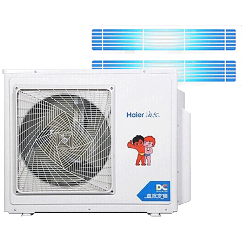 海尔(haier)中央空调一拖二风管机3匹风管机直流变频嵌入式空调馨尊