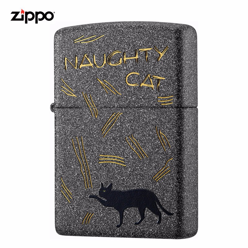 ZIPPO打火机防风煤油之宝 捣蛋猫官方正版 高颜值生日礼物送男友礼 调皮黑猫 单机