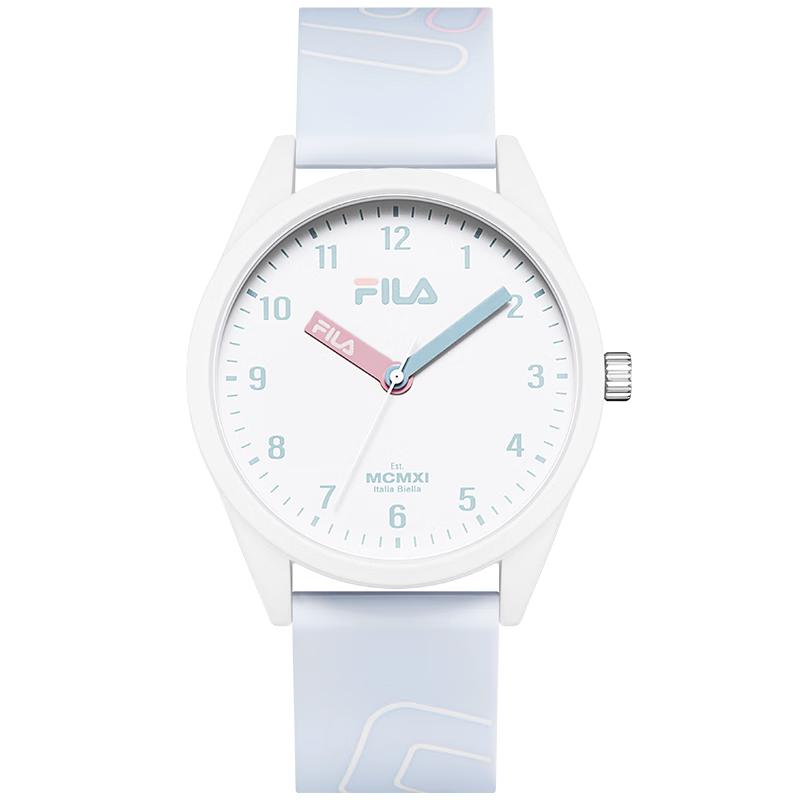 斐樂(lè )（FILA） 新款手表學(xué)生石英表時(shí)尚硅膠男女情侶表運動(dòng)潮流生日禮物6463 FLM38-6463-008