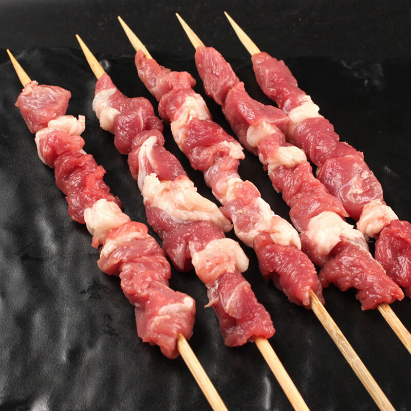 美享时刻内蒙古牛羊肉串国产原切鲜冻牛羊肉烤肉烧烤食材1000g 牛肉串25串+羊肉串25串