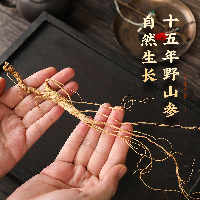 胡庆余堂长白山野山参人参国检4.5-9.8克礼盒装线下同款年货滋补品礼物 (4.8-5.0g) 1支*1盒