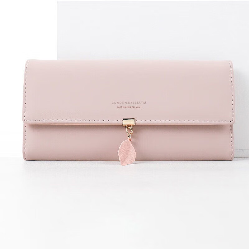 CUADEN KLLIATM手拿包钱包女多卡位票夹女士钱夹长款零钱包女生日礼物送女友老婆 【粉红色】 2025高级感女生包实用走心送老婆妈妈长辈