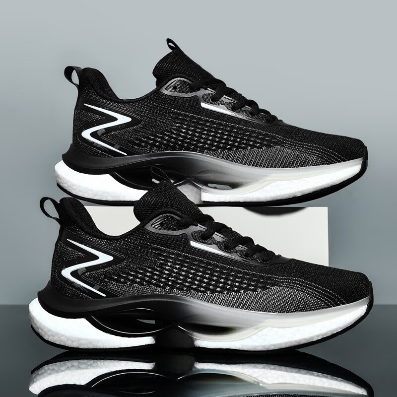 �¿�������Ь�ļ�2025�¿��֯����͸���˶��ܲ����׻����к�ɫ�� ������ 45