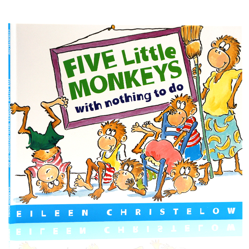 原版 five little monkeys with nothing to do 五只无事可做的小猴子