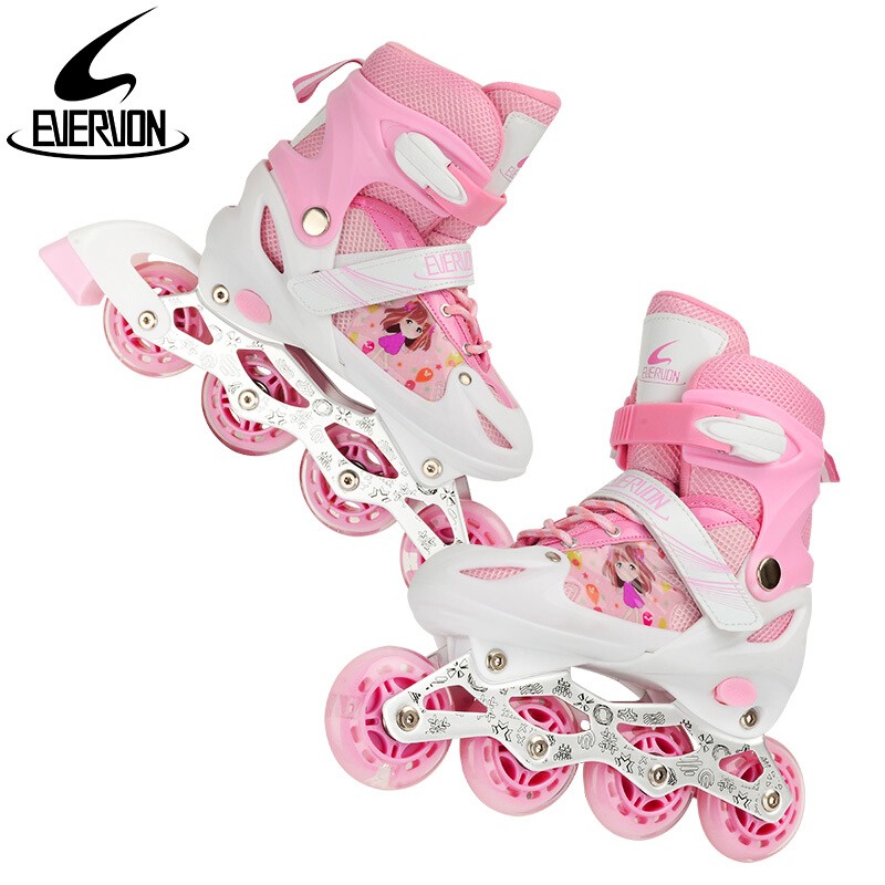 单排轮滑鞋EVERVON儿童套装溜冰鞋男女款轮滑鞋真的好吗！来看看买家说法？