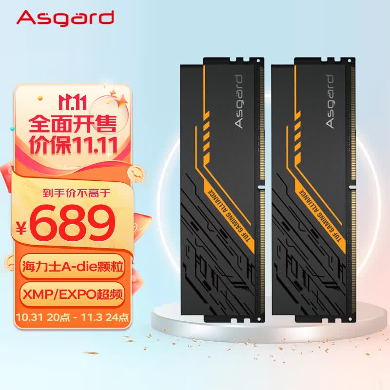 阿斯加特（Asgard）32GB(16Gx2)套装 DDR5 6000 台式机内存条 金伦加&TUF联名款 海力士A-die高性价比高么？