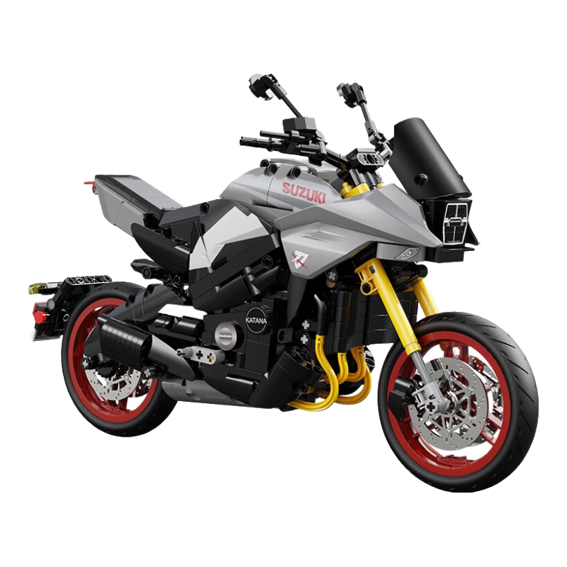 咔搭鈴木刃組裝摩托車賽車積木模型拼插搭裝男孩玩具新年元旦生日禮物 鈴木刃-摩托車-1104片