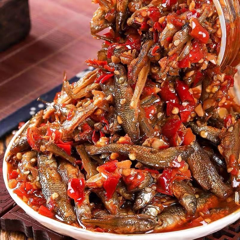 农家柴火鱼干瓶装下饭菜香辣火培鱼小鱼仔下酒菜即食湖南特产 农家