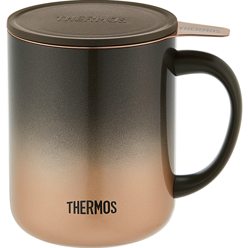 膳魔師（THERMOS）保溫杯400ml男女士泡茶咖啡保冷水杯子父親節(jié)禮物TEMC-400 日暮金