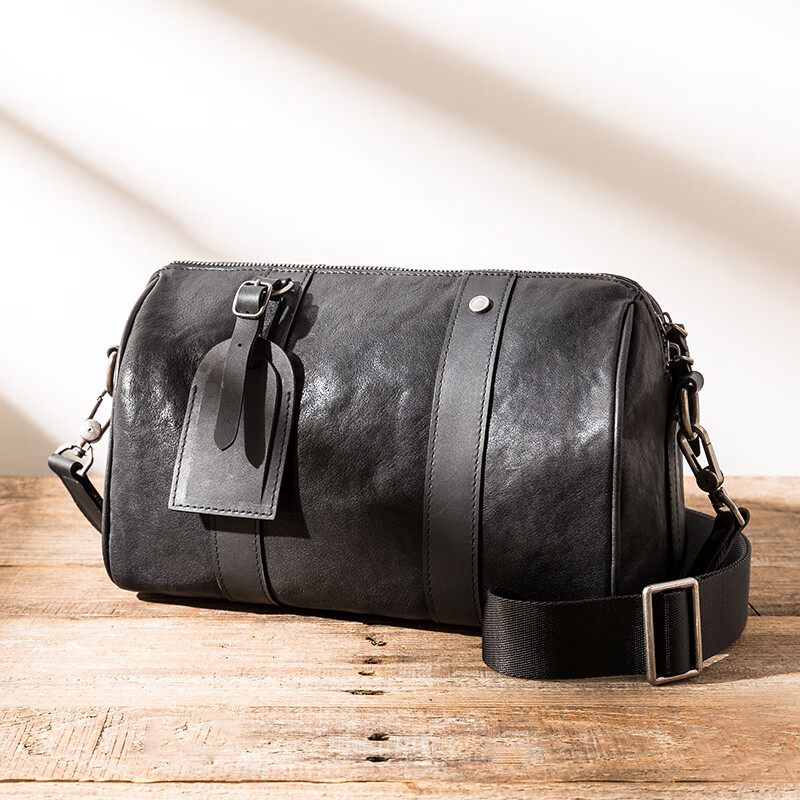 brynn capella男士斜挎包头层植糅牛皮韩版通勤单肩包百搭休闲潮流