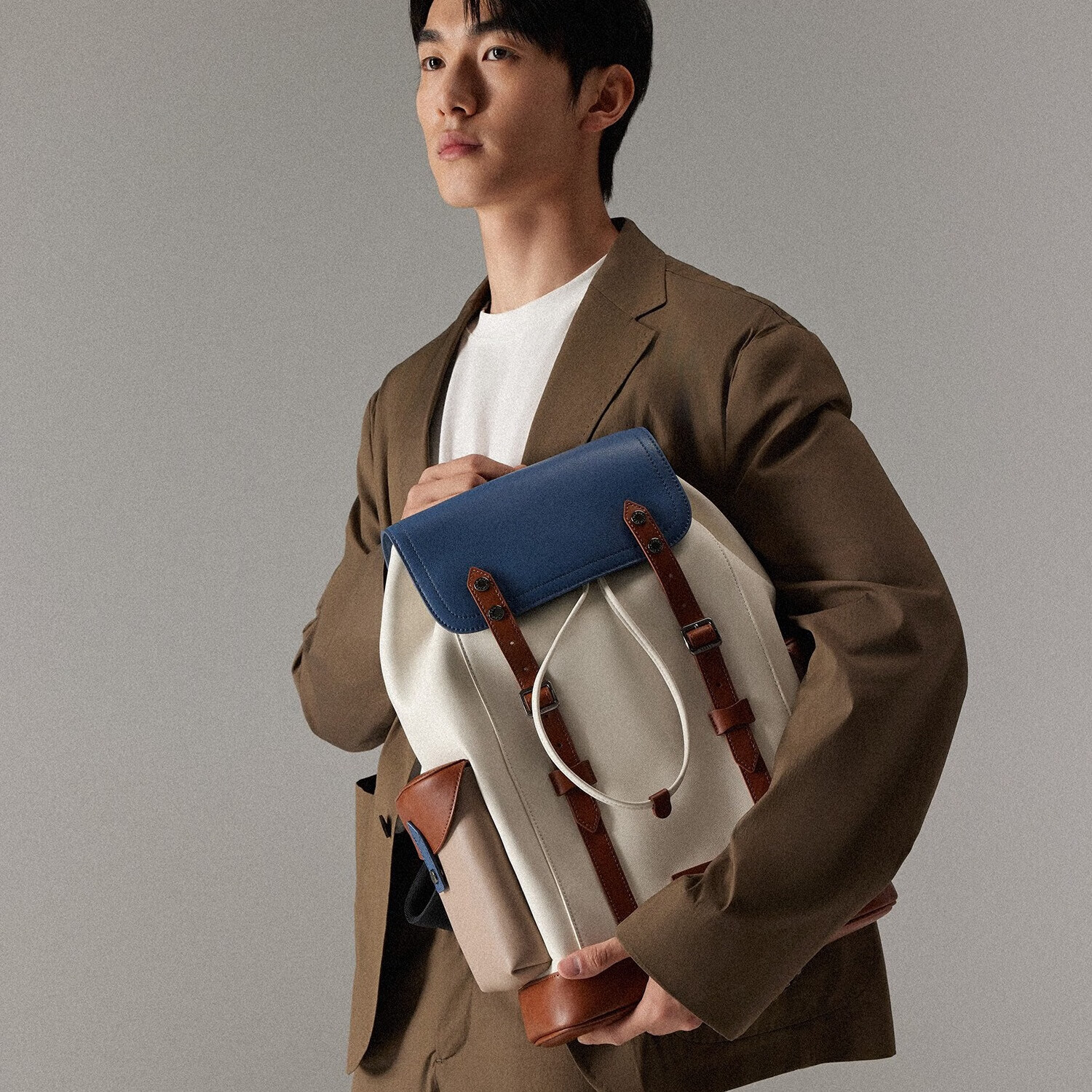 PEDRO线性系列大容量男士双肩包电脑包书包背包送男生礼物PM2-26320159 综合色 容纳14寸电脑 L