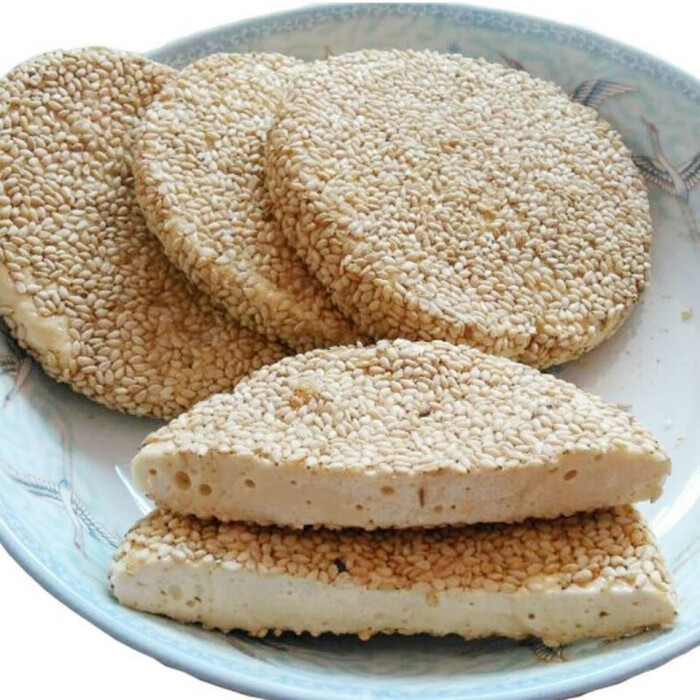 滇初江西高安特产黑芝麻麦芽糖饼叮叮糖纯手工芝麻糖饼儿时回忆 白