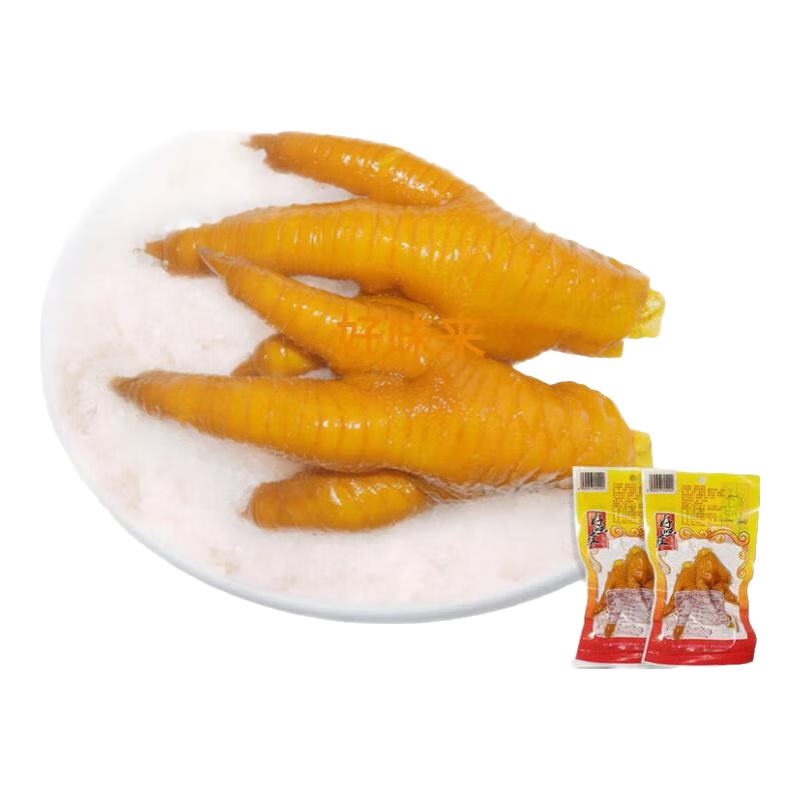 好味来 盐焗鸡爪 真空包装休闲零食小吃 广东潮州特产即食盐焗鸡脚凤爪 双爪500g（约10-14包）